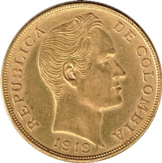 10 Pesos Colombia 1919-1924